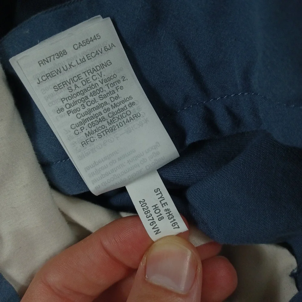J Crew Pants Mens 30x30 Blue Chino‎ Straight Slim Fit Cotton Modern